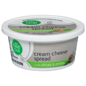 Food Club Cream Cheese Spread with Chives & Onions 8 oz