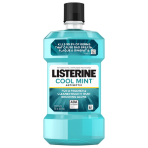 Listerine Cool Mint Antiseptic Mouthwash, Bad Breath & Plaque, 500 mL