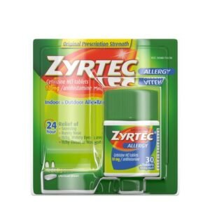 Zyrtec 24 Hour Allergy Relief Tablets with 10 mg Cetirizine HCl, 30 ct